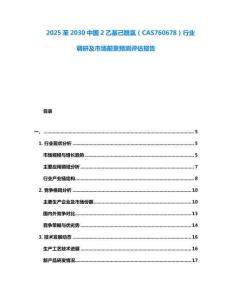 2025至2030中國(guó)2乙基己酰氯（CAS760678）行業(yè)調(diào)研及市場(chǎng)前景預(yù)測(cè)評(píng)估報(bào)告