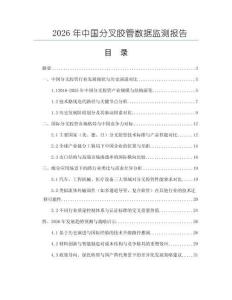 2026年中國分叉膠管數據監測報告