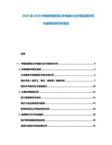 2025至2030中國(guó)堅(jiān)固的筆記本電腦行業(yè)市場(chǎng)深度研究與戰(zhàn)略咨詢分析報(bào)告