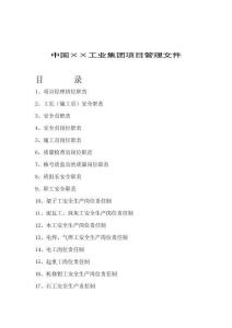 工業集團項目安全管理制度梳理匯總