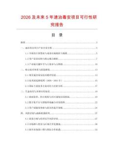 2026及未來5年速治毒安項目可行性研究報告