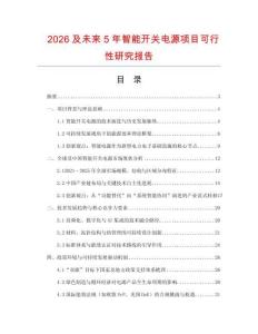 2026及未來5年智能開關電源項目可行性研究報告