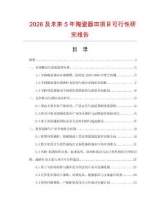 2026及未來5年陶瓷器皿項目可行性研究報告