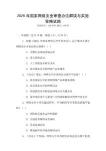 2025年國家網絡安全審查辦法解讀與實施策略試題