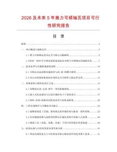 2026及未來5年推力可傾軸瓦項目可行性研究報告