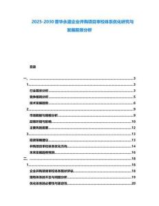2025-2030普華永道企業并購項目審校體系優化研究與發展前景分析