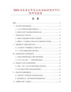 2026及未來5年萬山紅石板材項目可行性研究報告