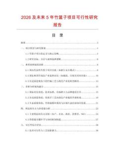 2026及未來5年竹籃子項目可行性研究報告