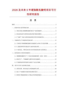 2026及未來5年硬脂酰乳酸鈣項目可行性研究報告