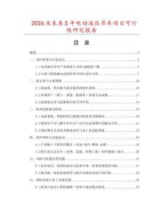 2026及未來5年電動液壓吊車項(xiàng)目可行性研究報告