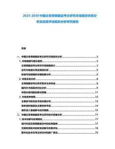 2025-2030中國古老青銅器皿考古研究市場現狀供需分析及投資評估規劃分析研究報告