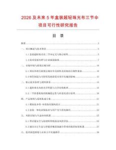 2026及未来5年盒装超轻珠光布三节伞项目可行性研究报告