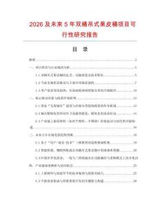 2026及未來5年雙桶吊式果皮桶項目可行性研究報告