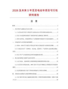 2026及未來5年百靈電動車項目可行性研究報告