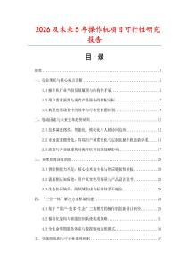 2026及未來(lái)5年操作機(jī)項(xiàng)目可行性研究報(bào)告