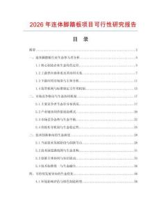 2026年連體腳踏板項目可行性研究報告