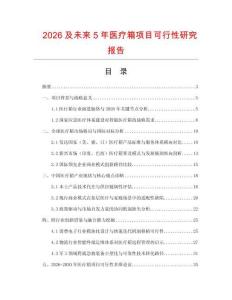 2026及未來5年醫療箱項目可行性研究報告