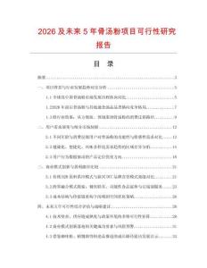 2026及未來5年骨湯粉項目可行性研究報告