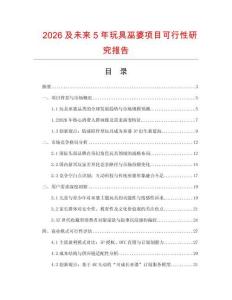 2026及未來5年玩具巫婆項目可行性研究報告