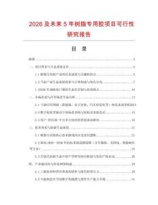 2026及未來5年樹脂專用膠項目可行性研究報告