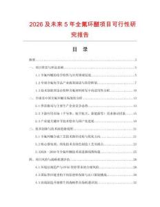 2026及未來5年全氟環醚項目可行性研究報告