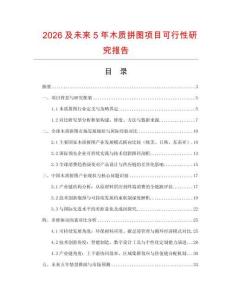 2026及未來5年木質拼圖項目可行性研究報告