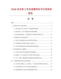 2026及未來5年發(fā)音管項(xiàng)目可行性研究報告