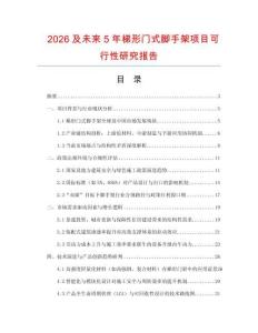2026及未來5年梯形門式腳手架項目可行性研究報告