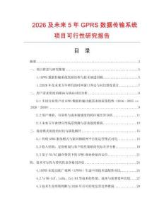 2026及未來5年GPRS數(shù)據(jù)傳輸系統(tǒng)項目可行性研究報告