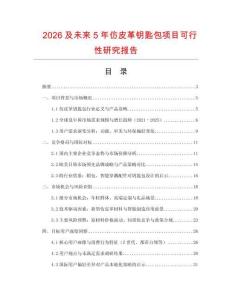 2026及未來5年仿皮革鑰匙包項(xiàng)目可行性研究報(bào)告