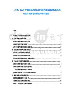 2025-2030中國航空運輸行業市場競爭深度剖析及未來商業化發展與政策支持研究報告