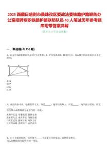 2025西藏日喀則市桑珠孜區委政法委鐵路護路聯防辦公室招聘專職鐵路護路聯防隊員40人筆試歷年參考題庫附帶答案詳解