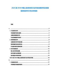 2025至2030中國上身測功機行業市場深度研究及發展前景投資可行性分析報告