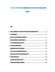 2025-2030考古文物修復(fù)技術(shù)分析技術(shù)材料創(chuàng)新應(yīng)用評估報告