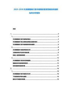 2025-2030天津鋼鐵廠行業市場現狀產業發展技術創新為何分析報告