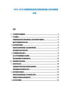 2025-2030中國(guó)民航發(fā)動(dòng)機(jī)孔探檢測(cè)機(jī)器人技術(shù)成熟度評(píng)估
