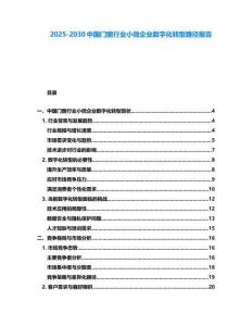2025-2030中國門窗行業小微企業數字化轉型路徑報告