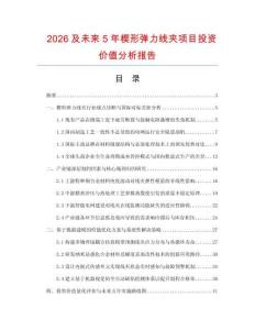 2026及未來5年楔形彈力線夾項(xiàng)目投資價(jià)值分析報(bào)告