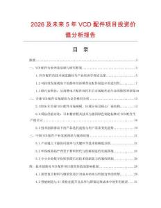 2026及未來5年VCD配件項目投資價值分析報告