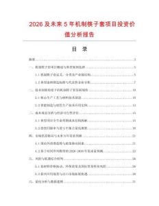 2026及未來5年機(jī)制筷子套項(xiàng)目投資價(jià)值分析報(bào)告