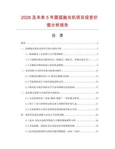 2026及未來5年圓弧拋光機(jī)項(xiàng)目投資價(jià)值分析報(bào)告