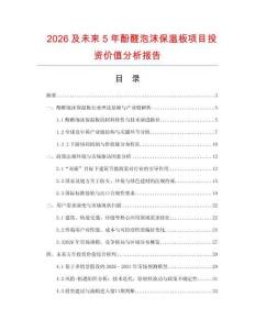 2026及未來5年酚醛泡沫保溫板項(xiàng)目投資價值分析報告