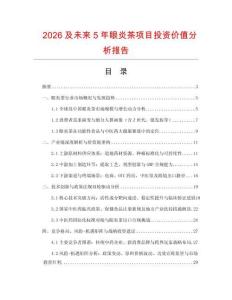 2026及未來5年眼炎茶項目投資價值分析報告