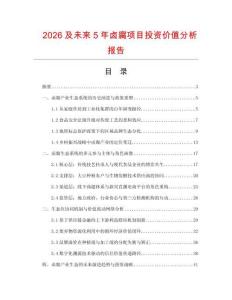 2026及未來5年鹵腐項目投資價值分析報告