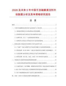 2026及未来5年中国手洗碗碟清洁剂市场数据分析及竞争策略研究报告