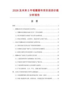 2026及未來5年銀雕畫布項目投資價值分析報告
