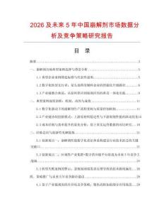 2026及未來5年中國崩解劑市場數據分析及競爭策略研究報告