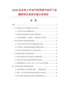 2026及未来5年电气两用型气动开门杀菌锅项目投资价值分析报告