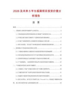 2026及未來5年長板刷項目投資價值分析報告