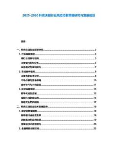 2025-2030科索沃銀行業(yè)風險控制策略研究與發(fā)展規(guī)劃